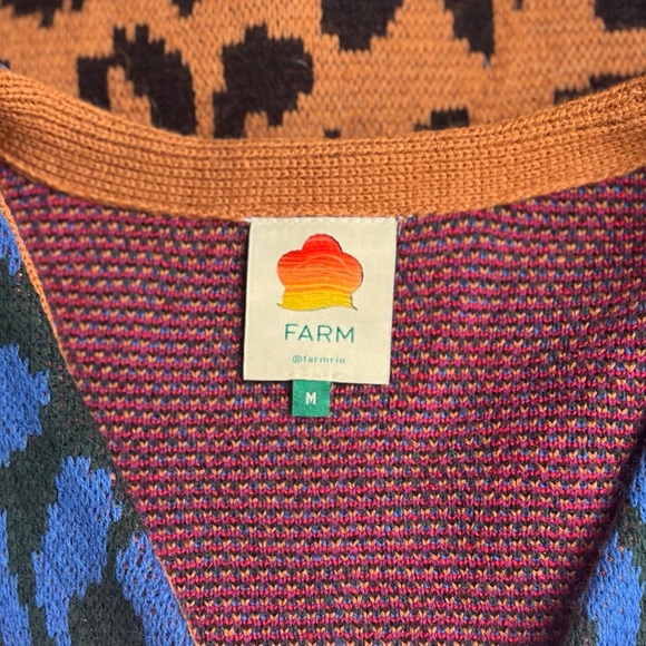FARM Rio Multicolor Leopard Print Cardigan - Picture 4 of 4